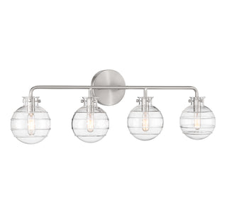 Mason 4-Light Bathroom Vanity Light in Satin Nickel