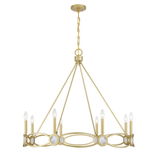 Minette 8-Light Chandelier in Spun Gold