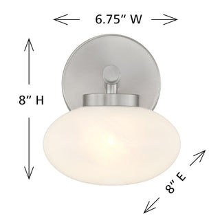 Barrow 1-Light Wall Sconce in Satin Nickel