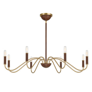 Abeline 8-Light Chandelier in Warm Brass