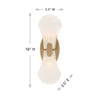 Bancroft 2-Light Wall Sconce in Noble Brass