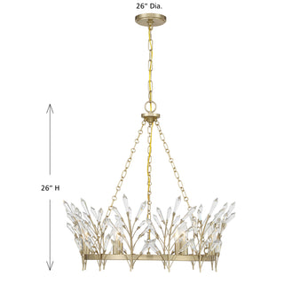Orianna 6-Light Chandelier in Noble Brass