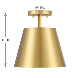 1-Light Ceiling Light in Natural Brass