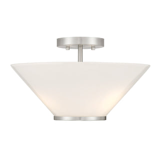 Blair 3-Light Convertible Semi-Flush or Pendant in Satin Nickel