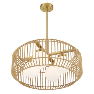 Pastis 4-Light Pendant in Warm Brass