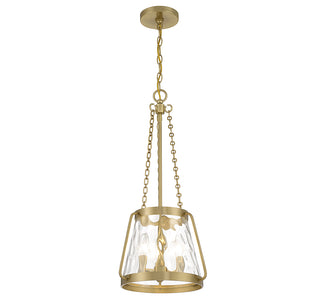 Crawford 3-Light Pendant in Warm Brass