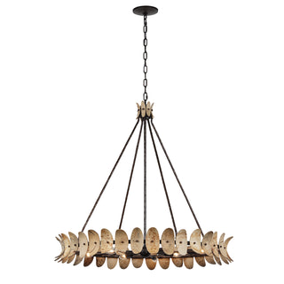 Monarch 8-Light Chandelier in Champagne Mist with Coconut Shell by Breegan Jane
