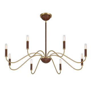 Abeline 8-Light Chandelier in Warm Brass