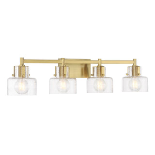 Dover 4-Light Bathroom Vanity Light in Warm Brass