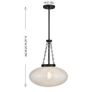 Willow 1-Light Pendant in Matte Black
