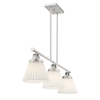 3-Light Linear Chandelier in Brushed Nickel