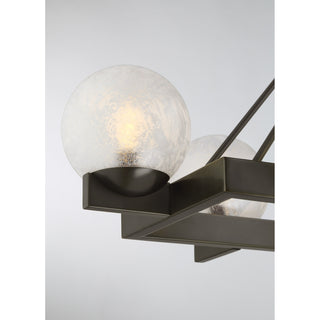 Darien 8-Light Linear Chandelier in Mediterranean Bronze
