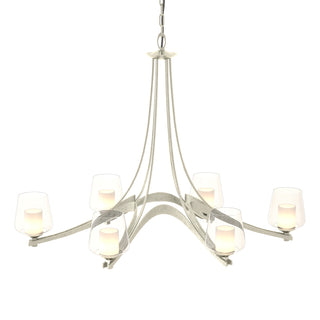 Oval Ribbon 6 Arm Chandelier