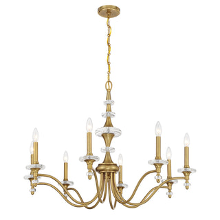 Champlain 8-Light Chandelier in Warm Brass