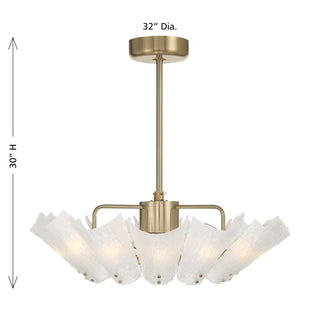 Celina 12-Light Fan D'Lier in Noble Brass