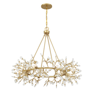 Once 8-Light Chandelier in Spun Gold by Breegan Jane