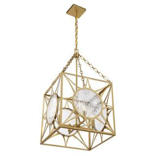 Balfour 4-Light Pendant in Warm Brass