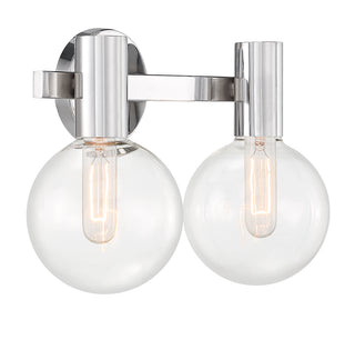 Wright 2-Light Bathroom Vanity Light in Chrome