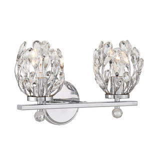 Moreno 2-Light Bathroom Vanity Light in Chrome