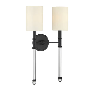 Fremont 2-Light Wall Sconce in Matte Black