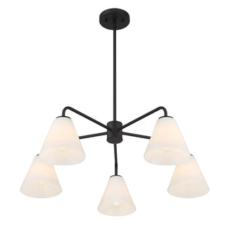 Blair 5-Light Chandelier in Matte Black