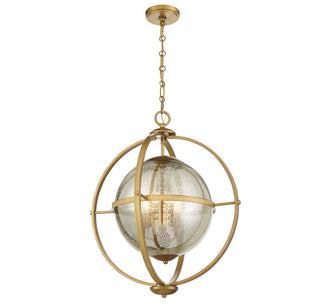 Pearl 3-Light Pendant in Warm Brass