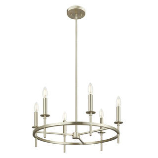 6-Light Chandelier in Brushed Nickel