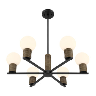 Jarrell 6-Light Chandelier in Matte Black