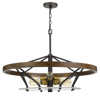 Sherrill Metal/Wood Chandelier (Edison Bulbs Not Included)