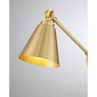 1-Light Wall Sconce in Natural Brass (Set of 2)