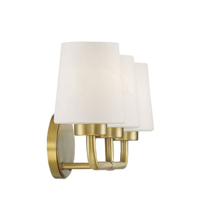 Capra 3-Light Bathroom Vanity Light in Warm Brass