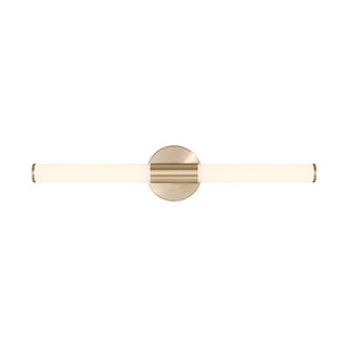 Connor 24" Mini Tube LED Cylinder Vanity Light in Brass