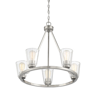 Calhoun 5-Light Chandelier in Satin Nickel