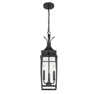 Montpelier 3-Light Outdoor Hanging Lantern in Matte Black