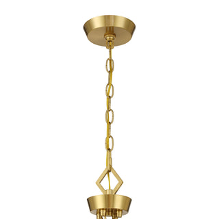 Rivage 4-Light Pendant in Warm Brass