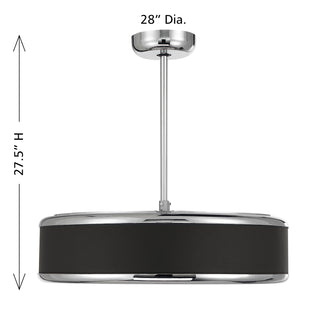 Archer LED Fan D'Lier in Polished Nickel