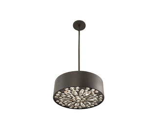 Azores 4-Light Convertible Semi-Flush or Pendant in Black Cashmere