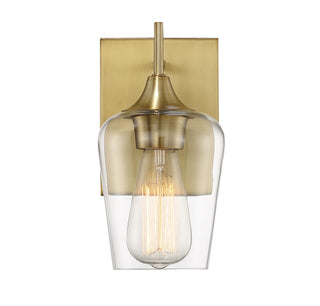 Octave 1-Light Wall Sconce in Warm Brass