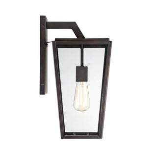 Milton 1-Light Outdoor Wall Lantern in English Bronze