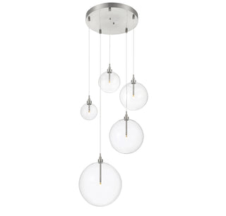 5-Light Pendant in Brushed Nickel