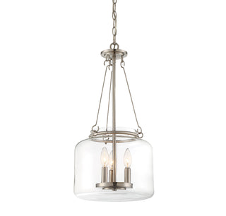 Akron 3-Light Pendant in Satin Nickel