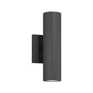 Kelley 2-Light LED 5CCT Cylinder Exterior Light in Black