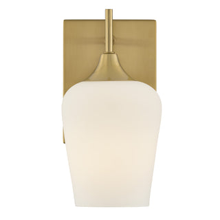 Octave 1-Light Wall Sconce in Warm Brass