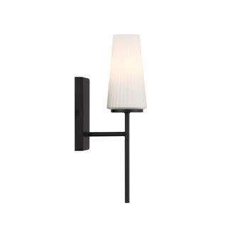 1-Light Wall Sconce in Matte Black