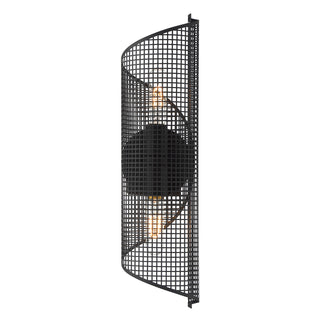 Hillbourne 2-Light Wall Sconce in Matte Black