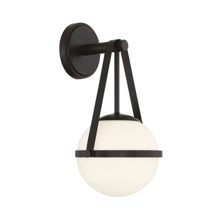 Polson 1-Light Wall Sconce in Matte Black