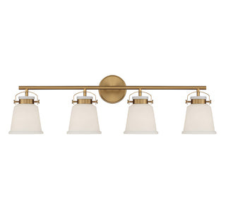 Kaden 4-Light Bathroom Vanity Light in Warm Brass