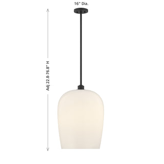 Livingston 1-Light Pendant in Matte Black