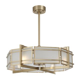 Canterbury 4-Light Fan D'Lier in Noble Brass