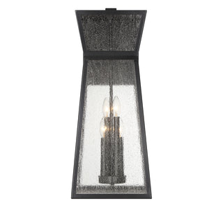 Millford 4-Light Outdoor Wall Lantern in Matte Black